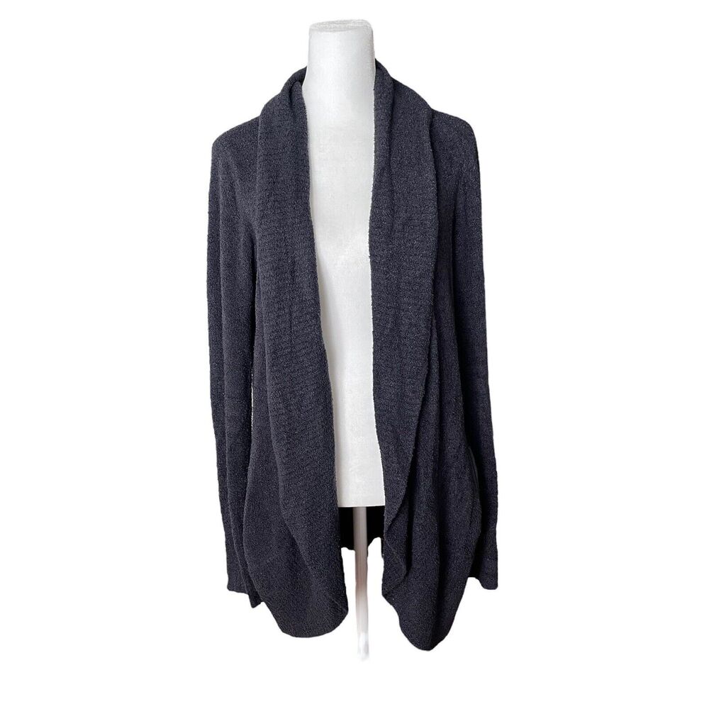 Barefoot Dreams XS Small Sweater CozyChic Lite Circle Cardigan 452 Black